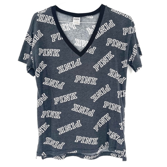 Victoria’s Secret PINK Short Sleeve VNeck T Shirt - Picture 1 of 3